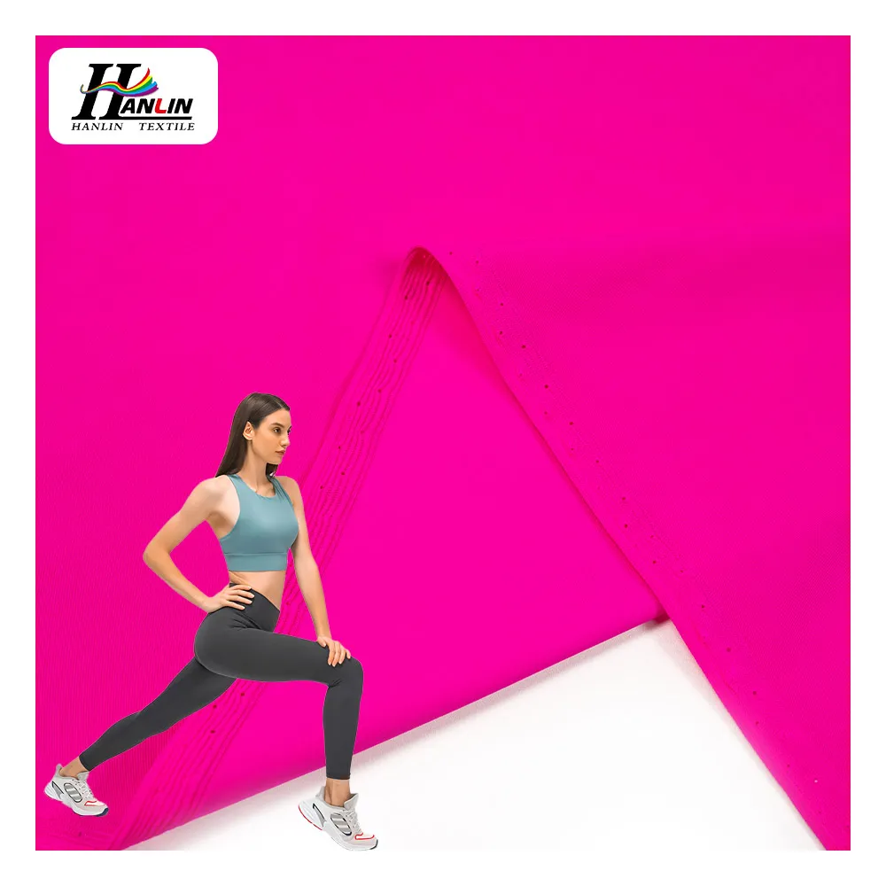 China factory polyester spandex fabric 150 gsm custom spandex fabric for yoga women