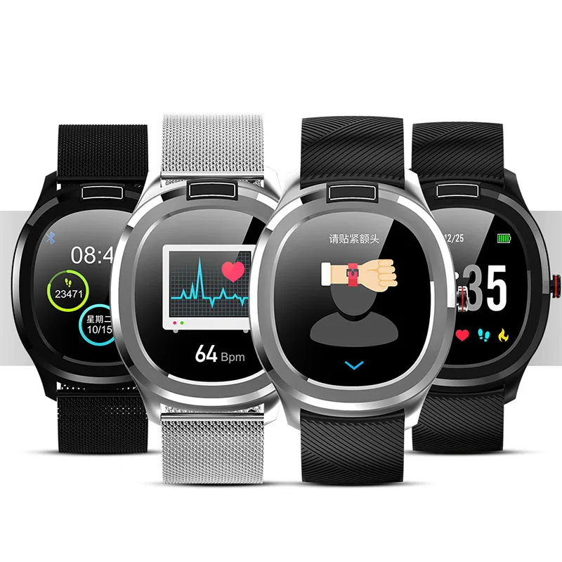 IP68 Waterproof T01 Thermometer Fitness Bracelet for Men and Women Heart Rate Monitor ECG Smart Watch Body Temperature Display