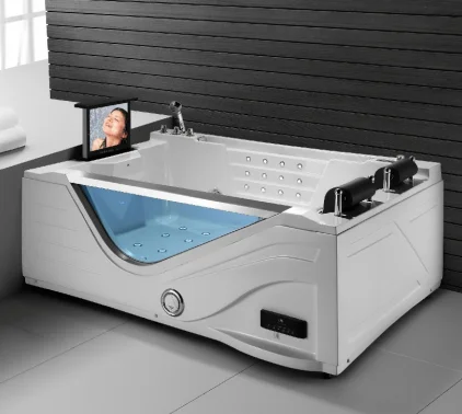 2 person whirlpool acrylic massage bathtub hotel luxury bath freestanding hydromassage