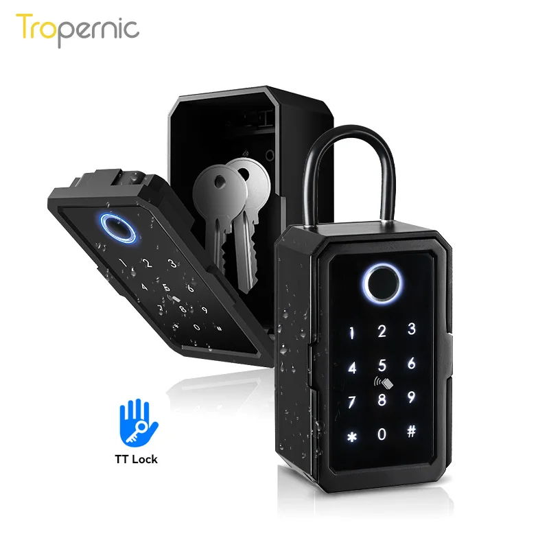 High Quality Waterproof Outdoor Wall Digital Safety Wifi Code App Fingerprint Smart Key Box for Home Office