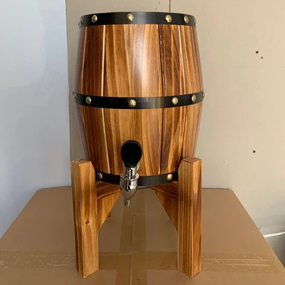 Твердая древесина вкладыш из Нержавеющей Стали Винный бочонок для продажи с крышкой