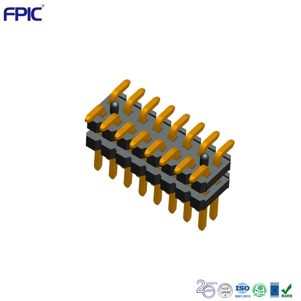  Pin Header Terminals Block Type Connector 1.27 mm Pitch Male Auto parts SMT Tubular Cable