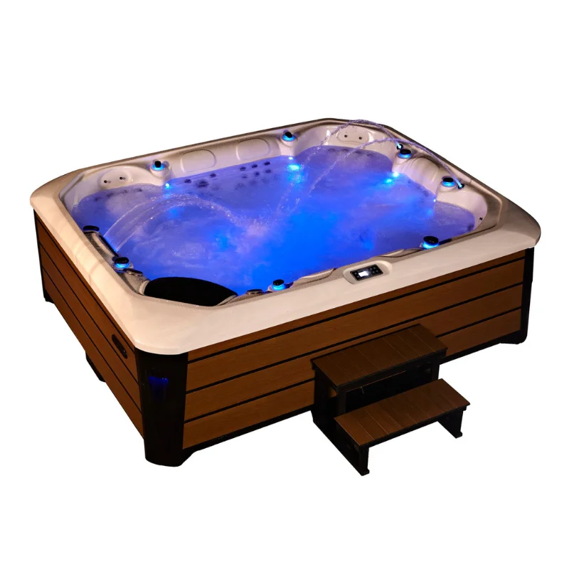 Прямая Продажа с завода, простота обслуживания, гидромассажная Ванна на 8 человек, роскошный спа-салон для отдыха на заднем дворе с массажем 84 струй