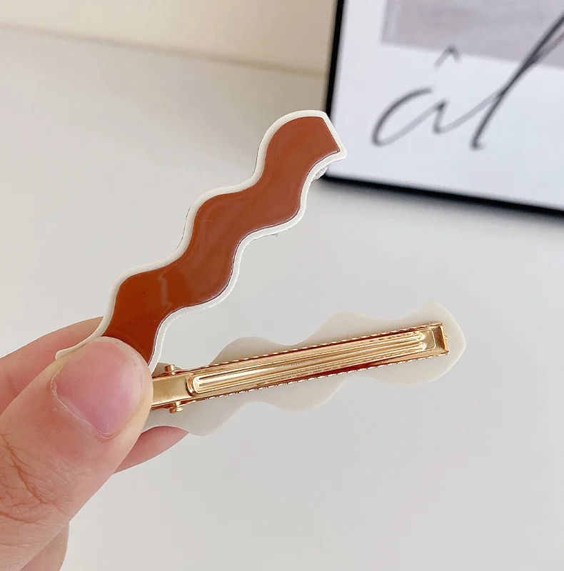 Заказные заколки для волос с изображением сердца аллигатора для макияжа, плоские Элегантные Заколки с утконосом, аксессуары для волос, заколки для женщин