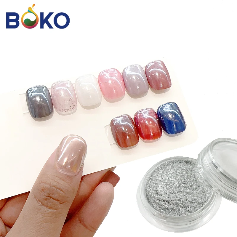 NEW Electroplating Magic Mirror Effect Clear Aurora Powder Brightening without covering the underlying color