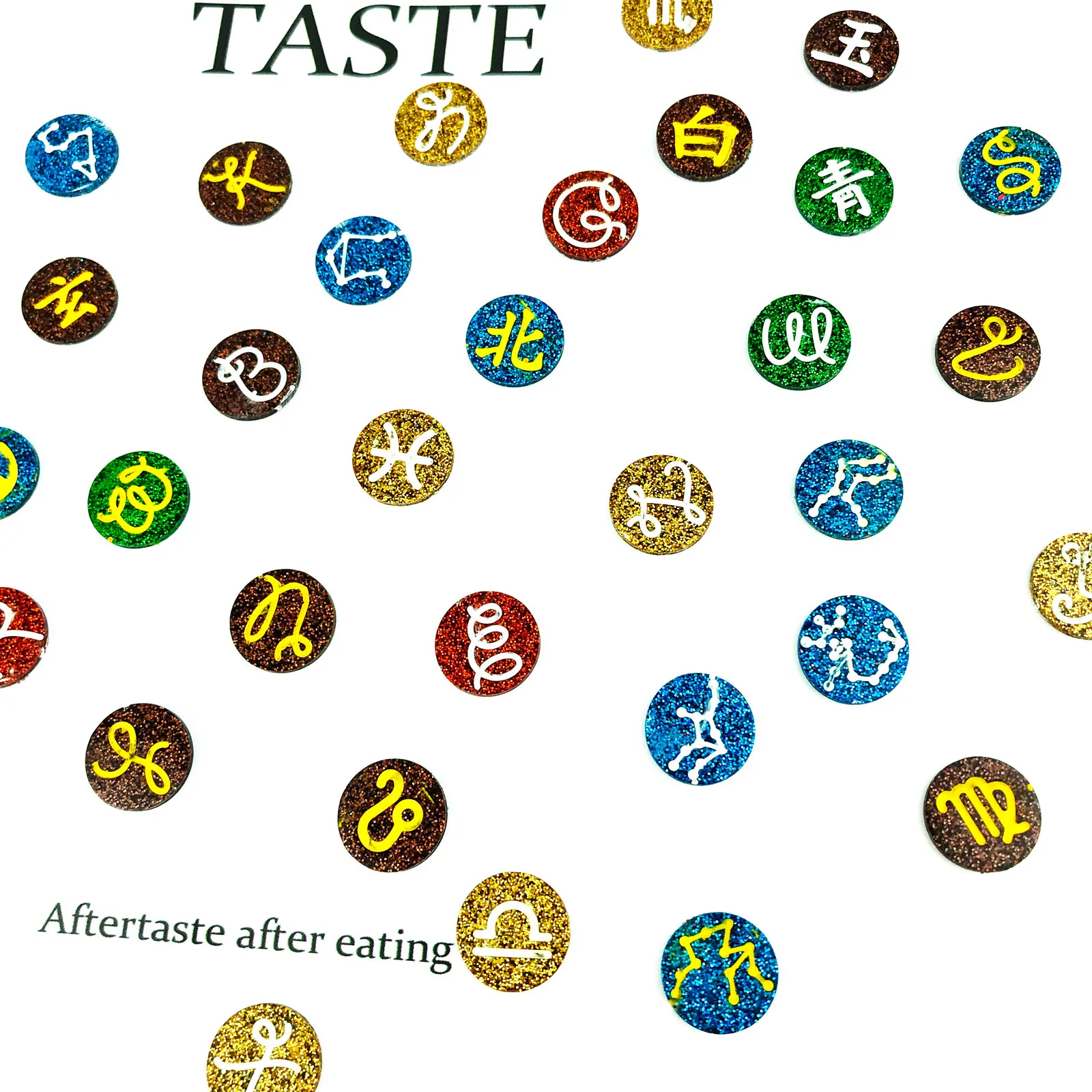 2338 DIY epoxy resin 12 zodiac signs cufflinks silicone mold shirt button silicone mold stud moulds