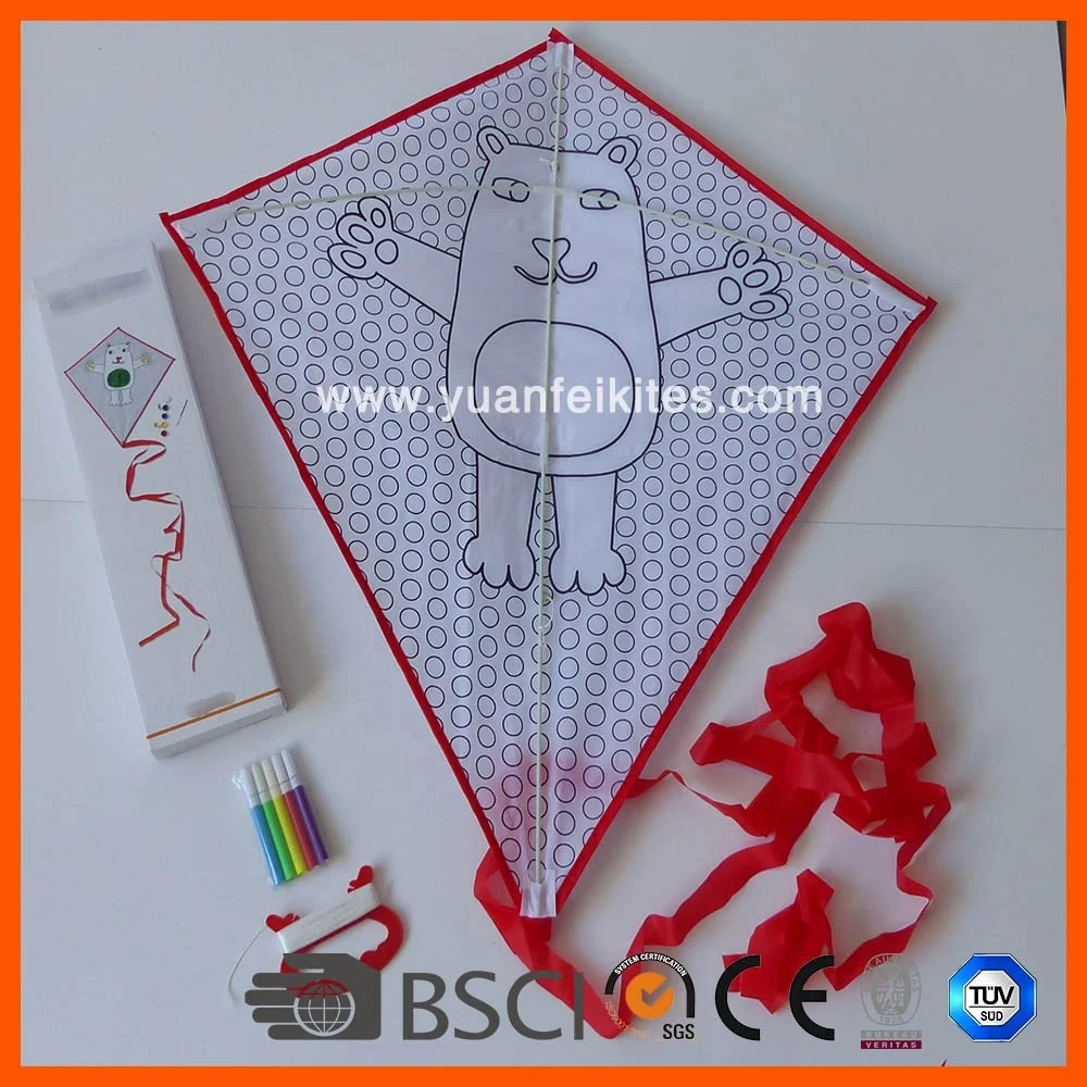Детский популярный, изготовленный на заказ, маленькая упаковка, «сделай сам», летающий воздушный змей для рисования