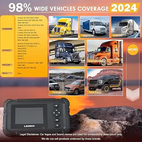 Launch CRP129 HD 24 В сверхмощный инструмент для сканирования грузовиков расширитель элитной дизельной техники считыватель кодов коммерческих автомобилей сканер OBD2