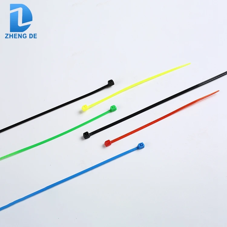 Plastic durable removable colorful releasable cable tie