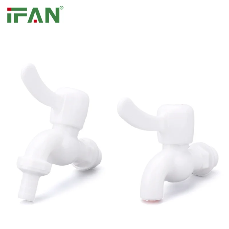 IFAN Hot Sale PVC Ball Valve Tap Brass Garden Hose PVC Water Tap 1/2 Inch PVC Faucets Plastic Water Tap