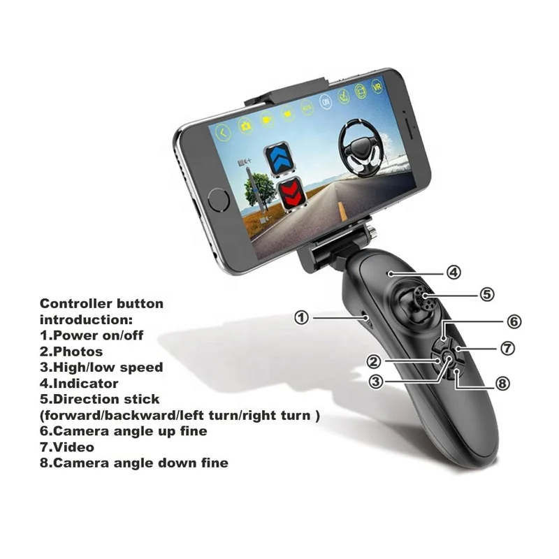 Remote Control Car 2.4Ghz 1/16 4WD with FPV HD Camera & Dual Control RC Mode Speed Vehicle for Children , Adult-Black