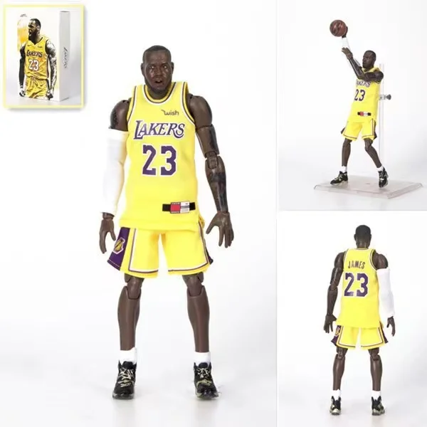 ASQ Basketball star NBA Los Angeles lakers 1/9 LeBron James no. 23 model color box figure toy