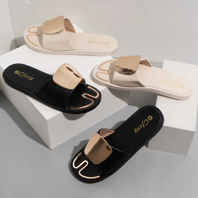 
Slide Sandals For Women Summer Beach Anti-Slip Open Toe Flat Women Slides Slipper 