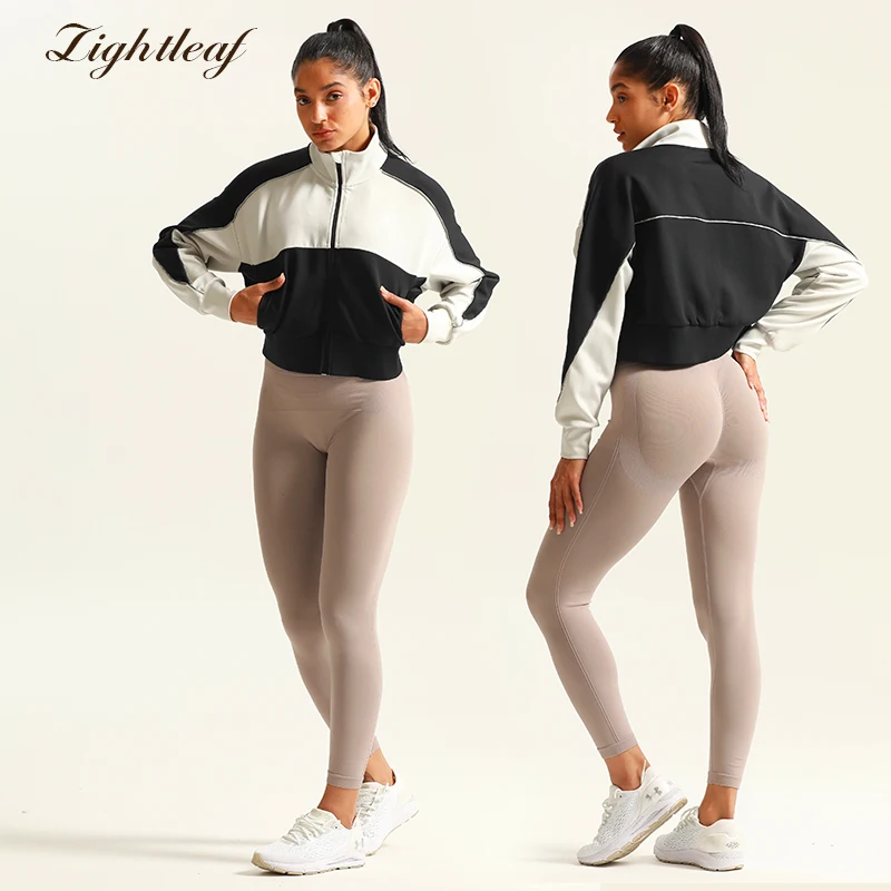 Lightleaf Sudadera Mujer Felpa Donna 2023 New Style Fitness Wear Women Yoga Jacket Plus Size Winter Jacket For Women