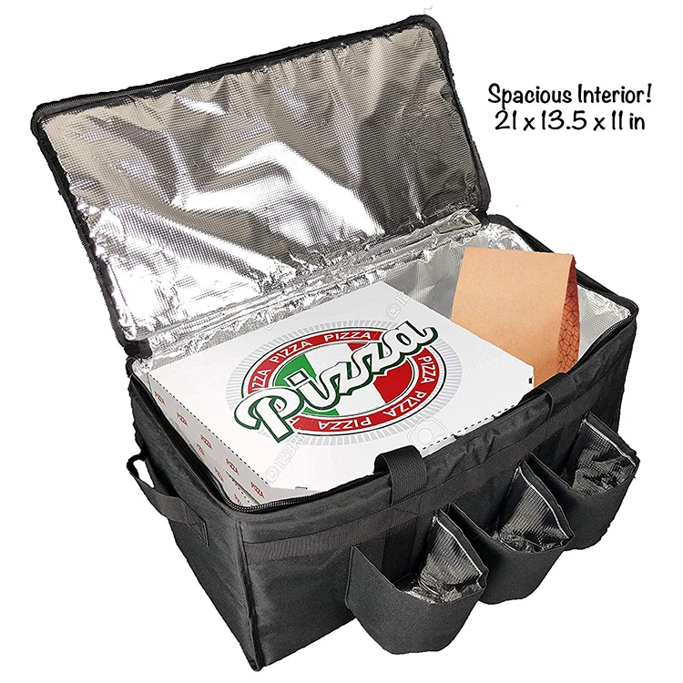 Insulated Food Delivery Cooler Bag Drink Carriers Non Woven Insulated Lunch Cooler Bag For Food