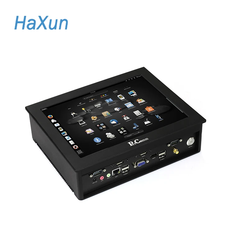 Low cost 10 inch touch panel pc for cnc machine 6-36v wide voltage 2 lan ports