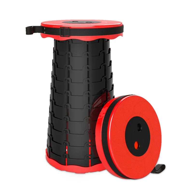 
Mountain camping supplies outdoor fishing queuing portable telescopic stool multifunctional plastic folding stool chair 