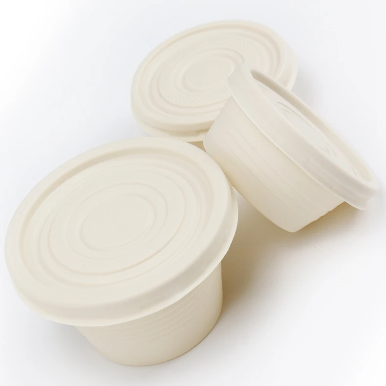 High quality wholesale biodegradable ketchup cup disposable 2oz small sauce cup with lid food salad sauce container