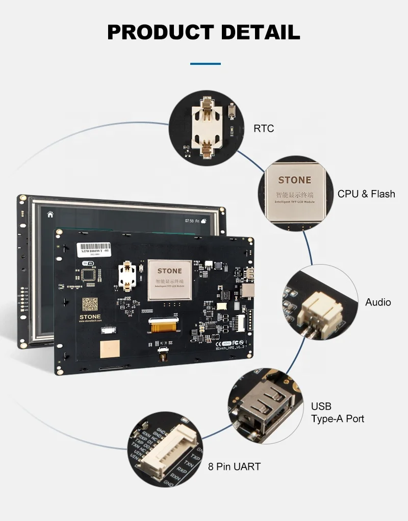STONE 8 inch LCD display 800*600 HMI Panel Screen UART TFT LCD Module Smart LCD display