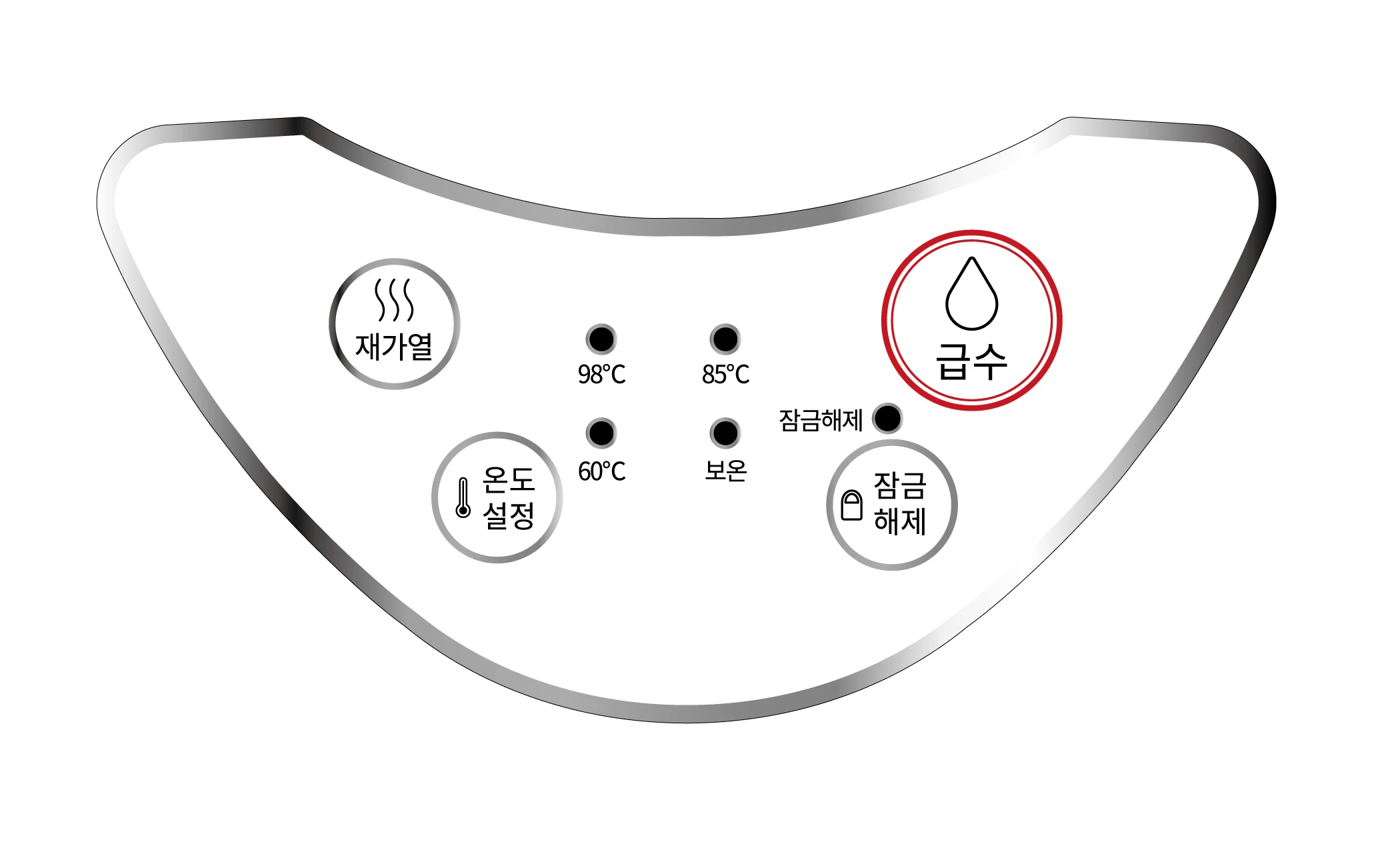 Корейский л с регулируемой температурой, подогрев, хороший дизайн, водонагреватель