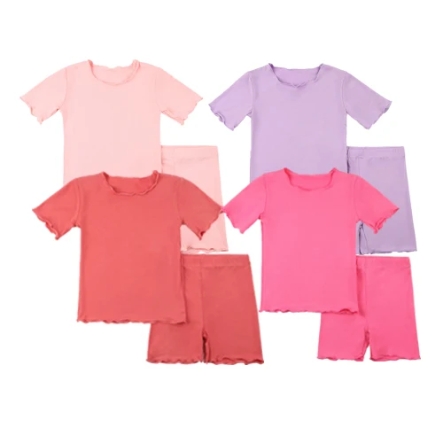 Wholesale Kids Girls Modal Pajamas NO MOQ Cheap Toddler Comfortable Sleepwear