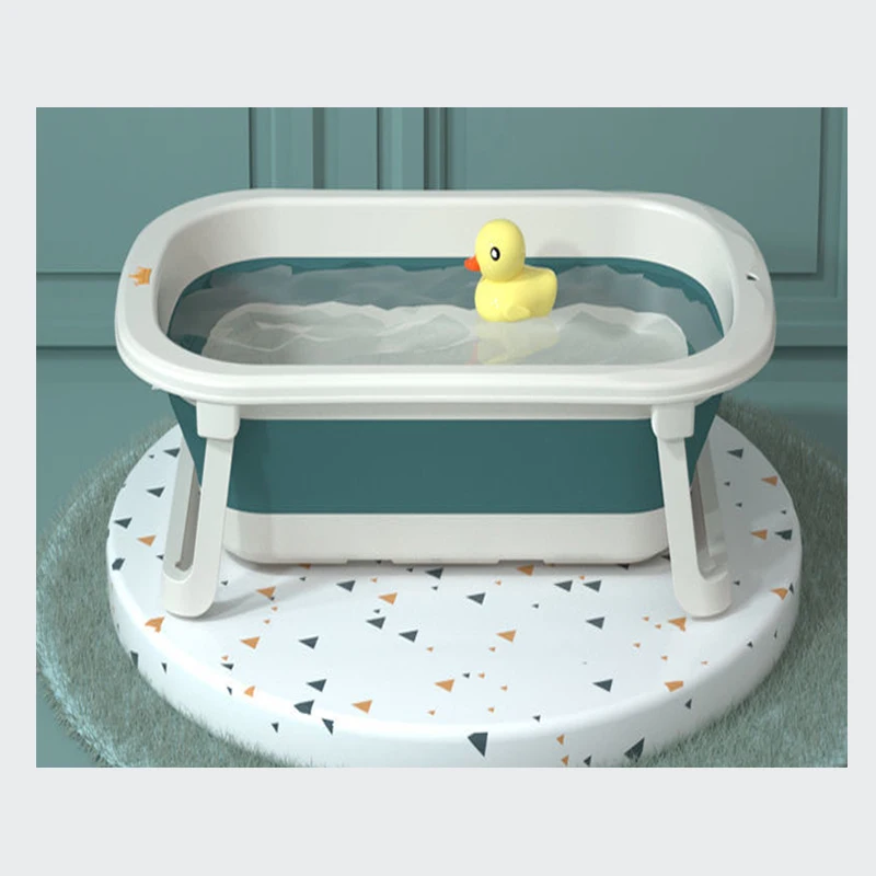 Baby Supplier Children Kids collapsible Foldable Bathtub For New Born Baby Plastic Portable Folding Bath tub