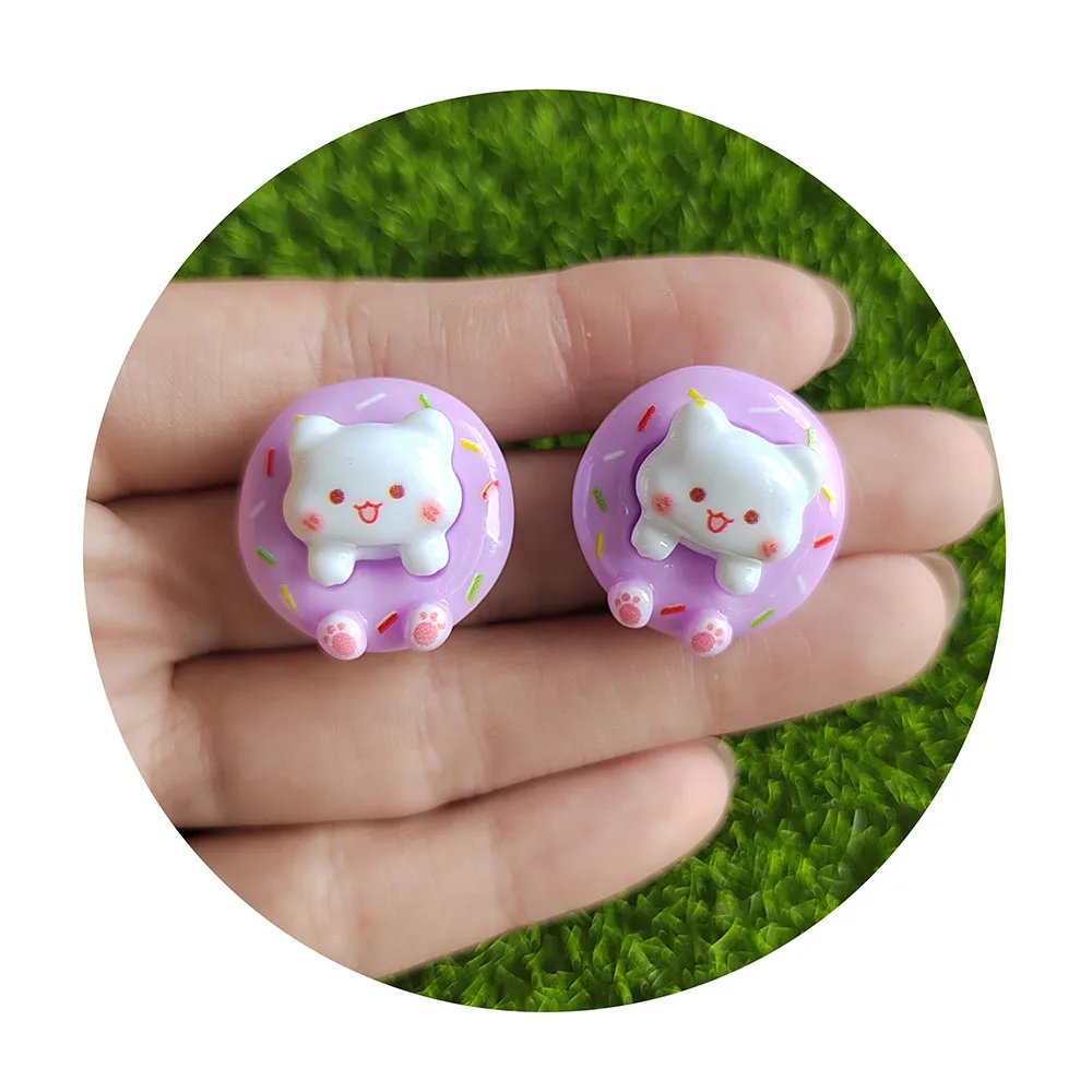 Мини 20 мм из смолы мультфильм животных орнамент плоская спинка 100 шт. DIY аксессуары для изготовления ювелирных изделий с плавательным кольцом лягушка медведь утка