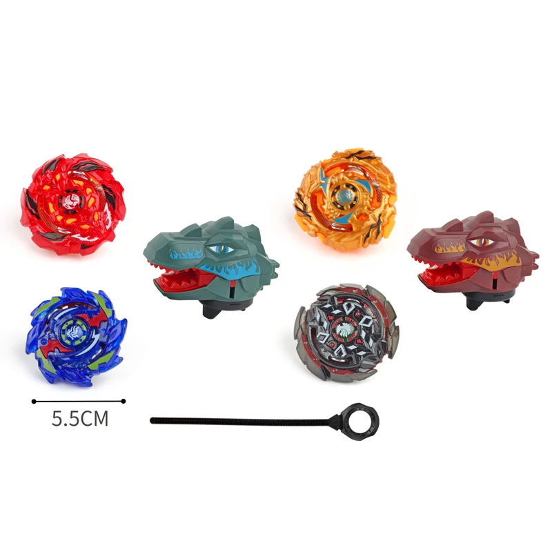 Wholesale High Quality Kids Playing Dinosaur Launcher Plastic Burst Spinning Top Children Gyro Spinner Toy
