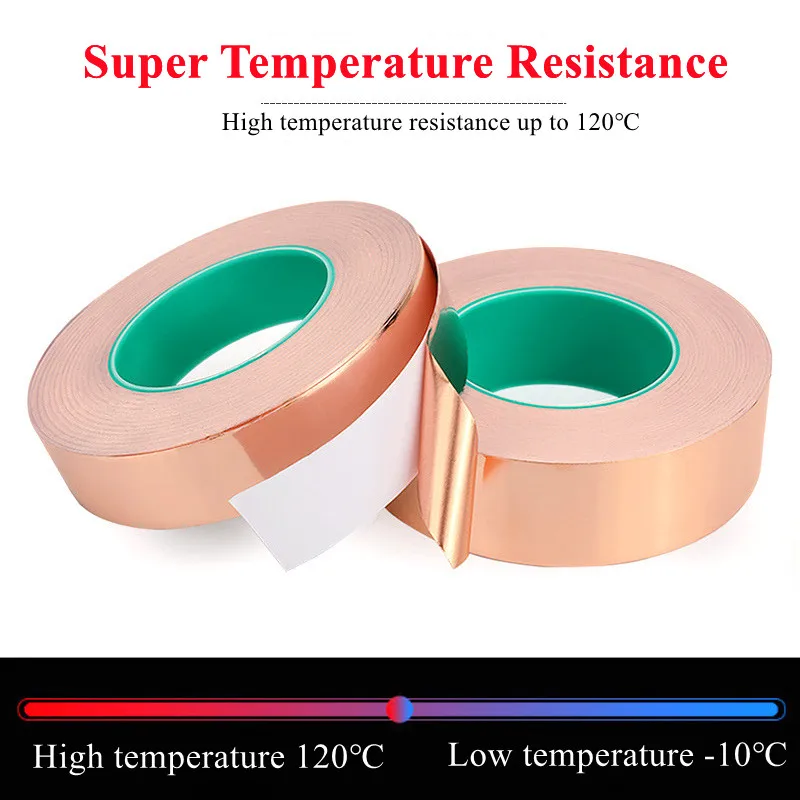 Heat Resistant Single Or Double Sided Conductive EMI Shielding Self Adhesive Copper Foil Tape