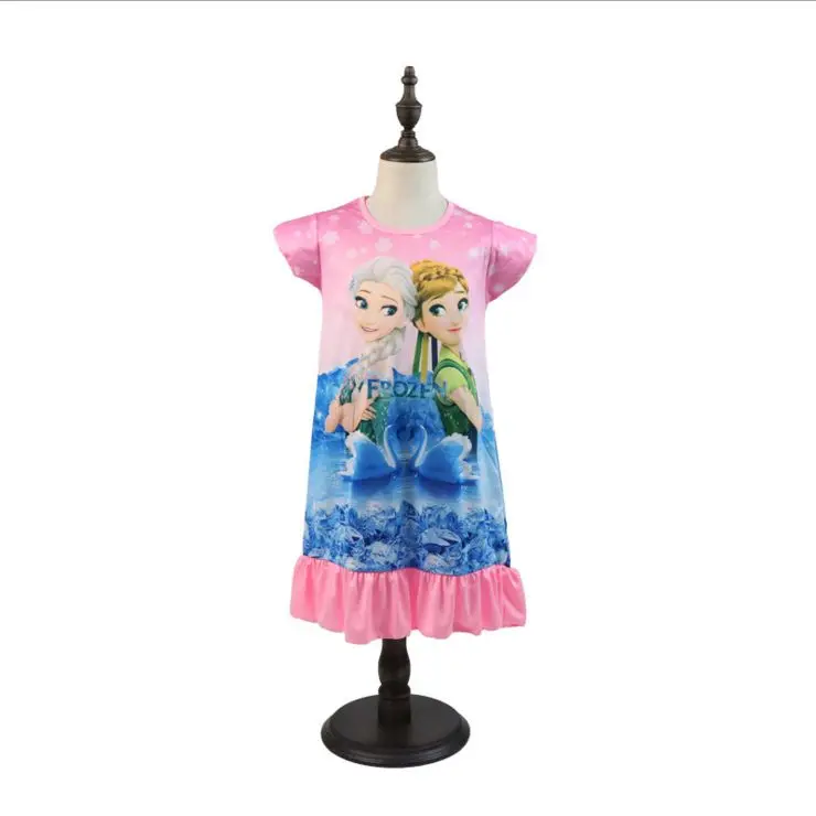 
Новинка 2019, популярная летняя детская Милая Ночная рубашка, пижамные платья для девочек, мультяшная одежда  (62248495427)