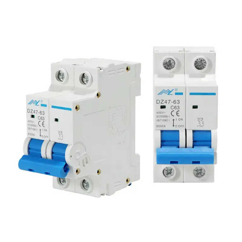 High Quality CHNT NXB-63 C Curve MCB 2P 1A 2A 3A 4A 6A 10A 16A 20A 25A 32A 40A 50A 63A DC MCB NXB-63 Miniature Circuit Breaker