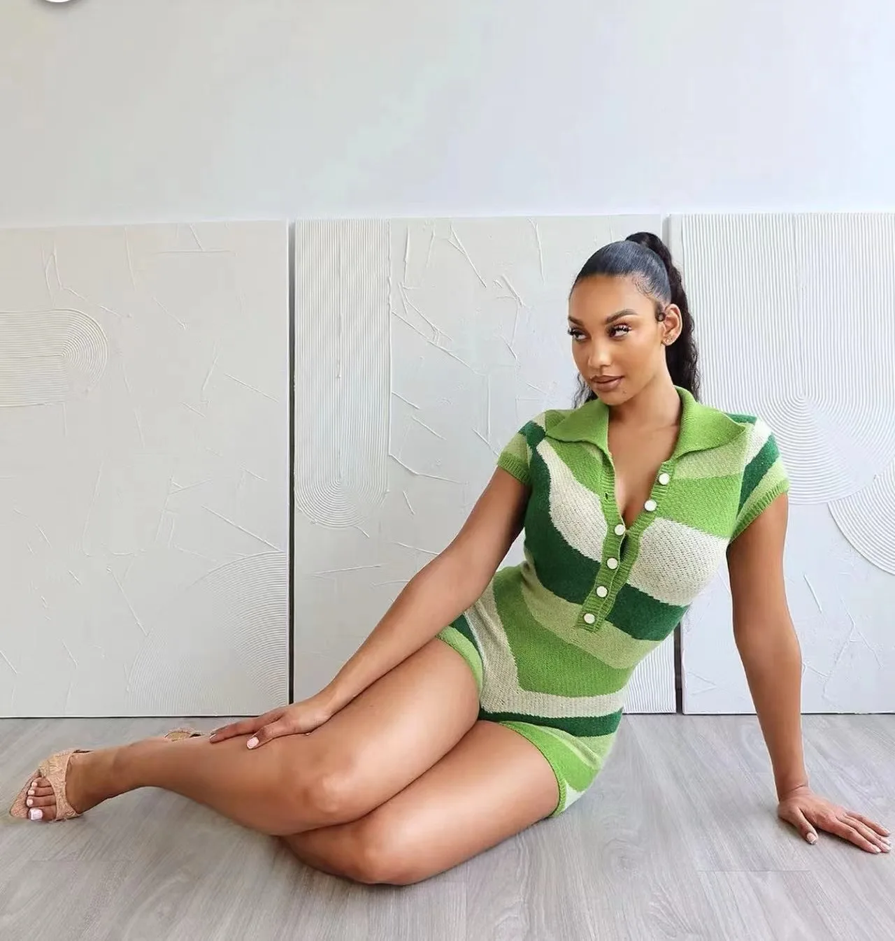 X13413C 2024 summer hot sale women print knit jumpsuits