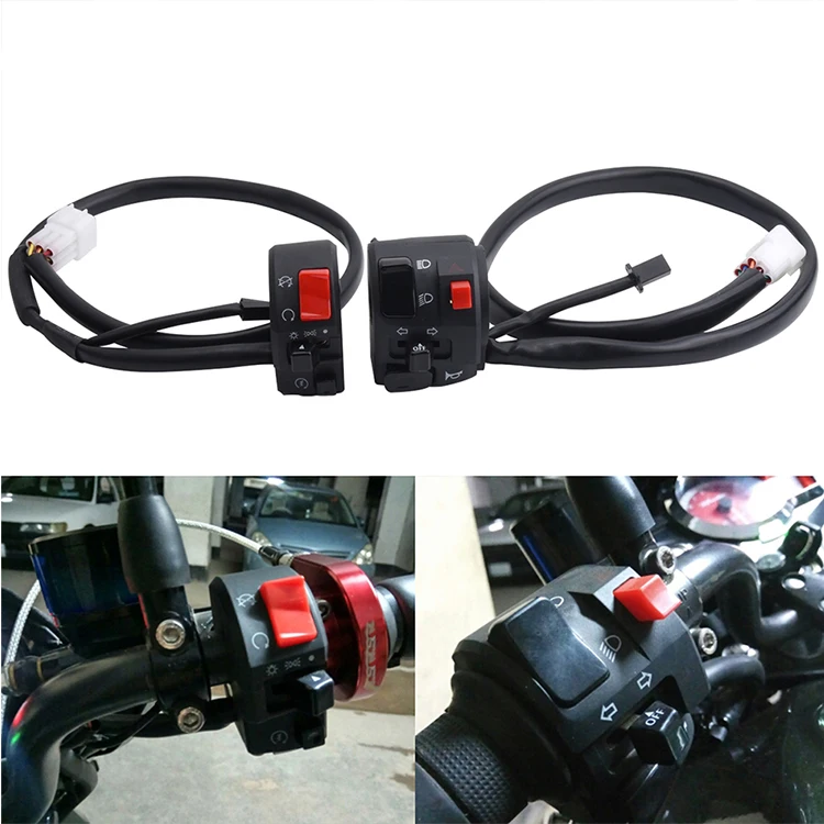 7/8inch Motorcycle Handlebar Left Right Switchgear Turn Signal Light Horn Button Blinker Switch For Benelli