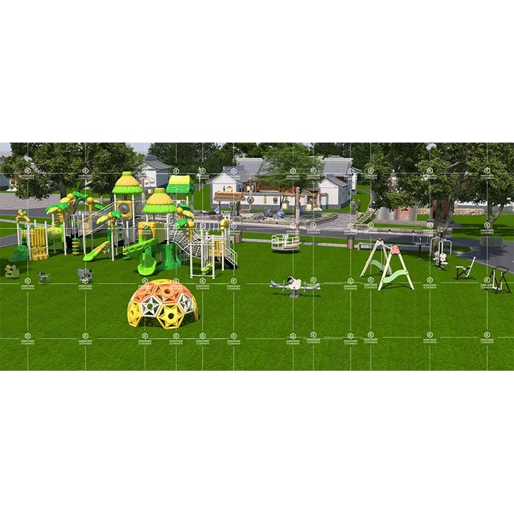 QiaoQiao High Quality Double Seats Outdoor Seesaw Park Playground Iron Seesaw for Kids