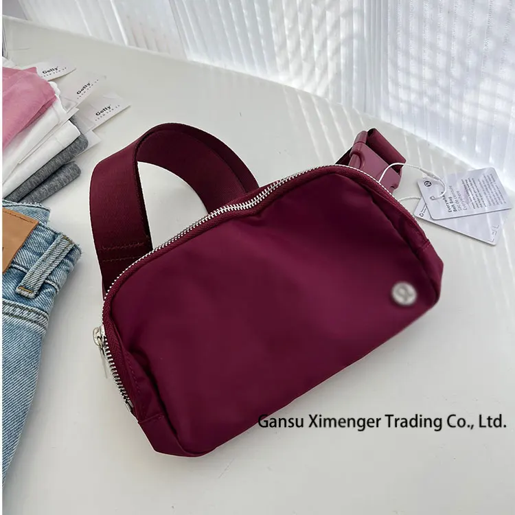 New Arrival Trendy Custom Waist Lulu Everywhere Belt Bag Funny Pack Nylon Zipper Closure Travel Sport Casual Outdoor Carry Logo