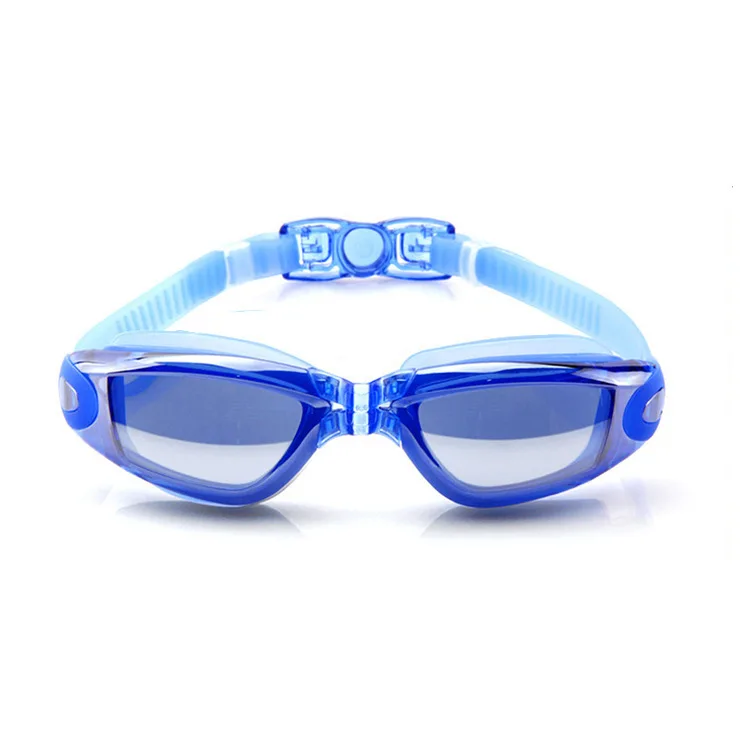  Electroplating Anti-UV Anti-fog Swimsuit Diving Adjustable Ladies Men Swimming glassesEar