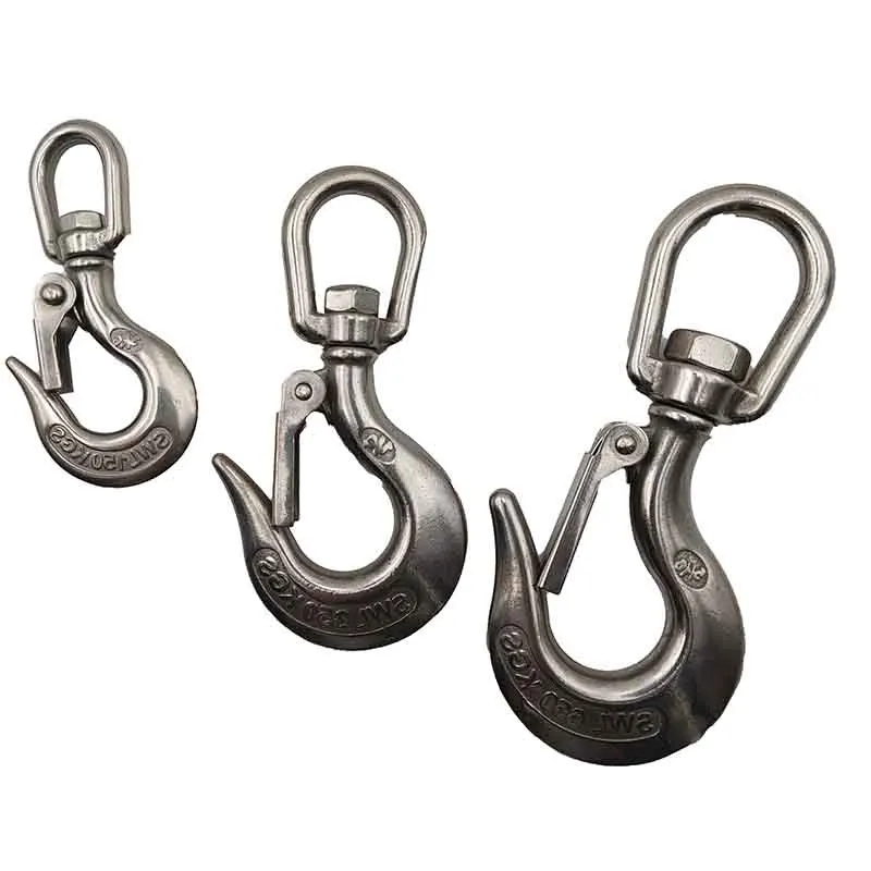 304 Stainless Steel Swivel Eye Lifting Hook 150KG Project Hoisting Swivel Eye Hook
