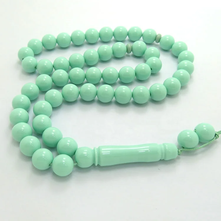 Necklaces Muslim Rosary Chain Bracelet Mate Wholesale Orange Red Resin Amber 10mm Muslim Prayers Beads