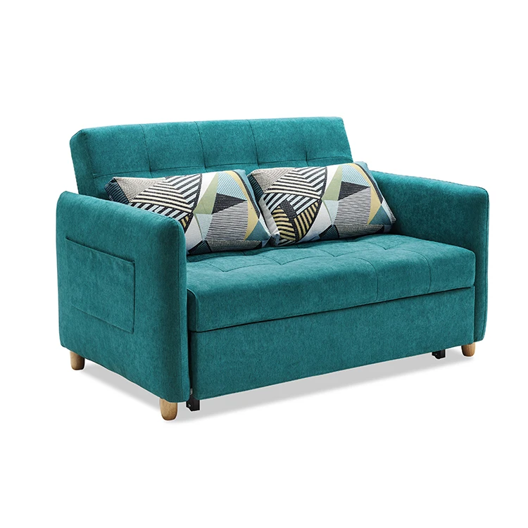 Cum Folding Chair Sleeper Living Room Two Seaters Sofa Bed Bed Fabric Home Furniture Bedroom Furniture Carton Box Storage Wood