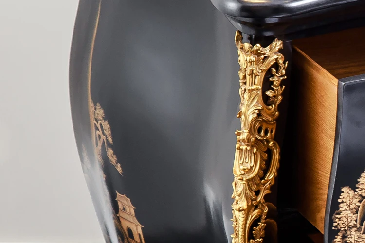 Direct Factory Own Design Custom Painted Dewaxing Console Table Cabinets Furniture Storage Antique Brass Wood Chinese Home 1PCS