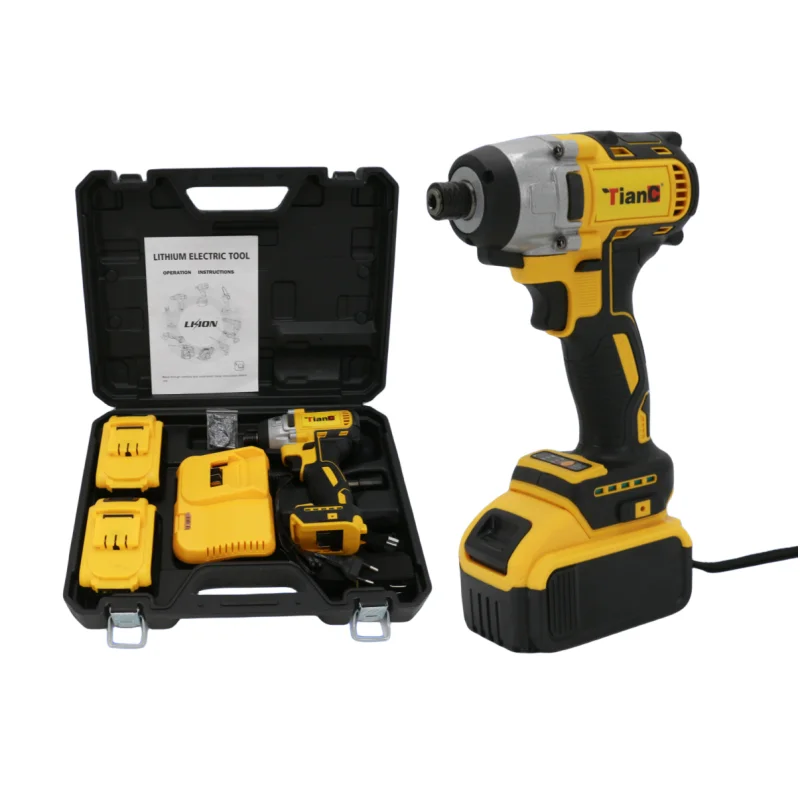Electric screwdriver rig with lithium-ion cordless electric drilling rig matching tools high-quality electric drilling