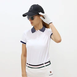 New Women Golf Polo Shirt Fashional Sport Clothing 100 polyester PLAYEAGLE Golf clothes
