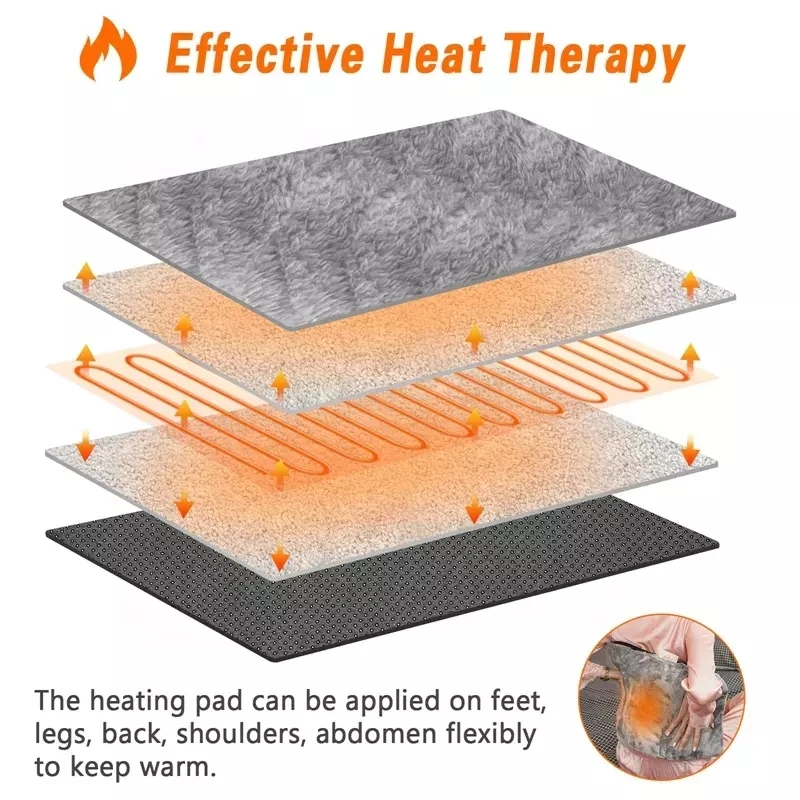Premium Electric Blanket for Ultimate Comfort and Warmth Soft Foot Heating Pad