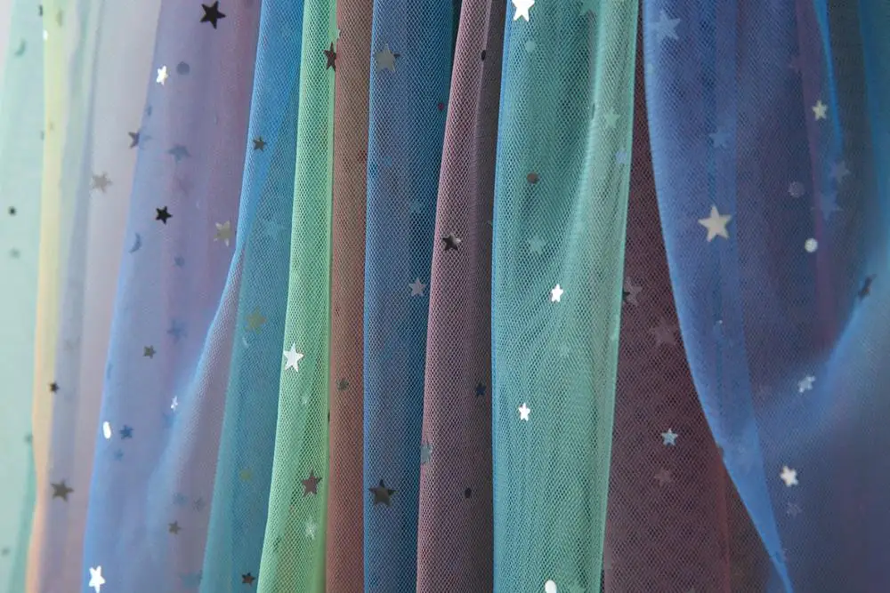 Wholesale Princess Rainbow Sequin Star Kids Girls Chiffon Cape For Evening Dress