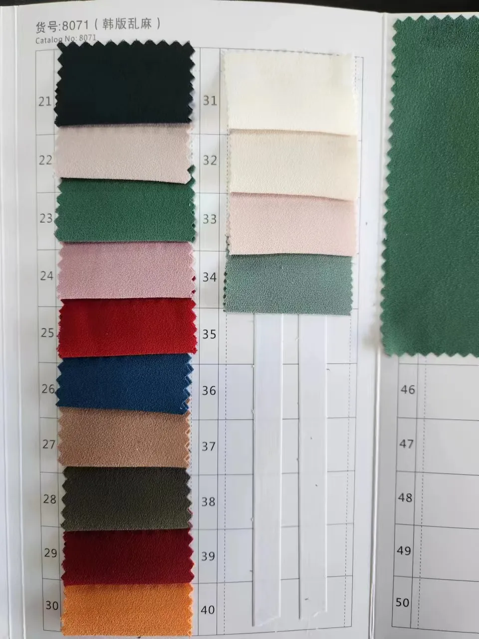 polyester crepe Korea fabric for garment
