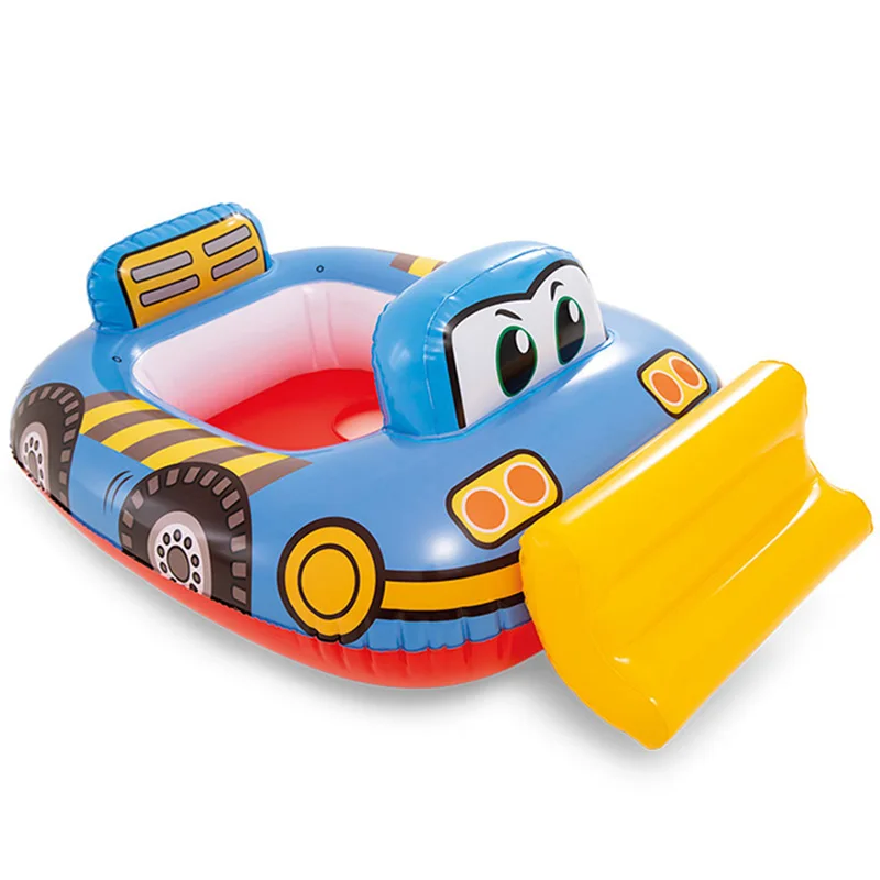 INTEX 59586 Swimming Pool For Kids Baby Swimming Float Outdoor Pool Cartoon Car Inflatable Swimming Ring mount