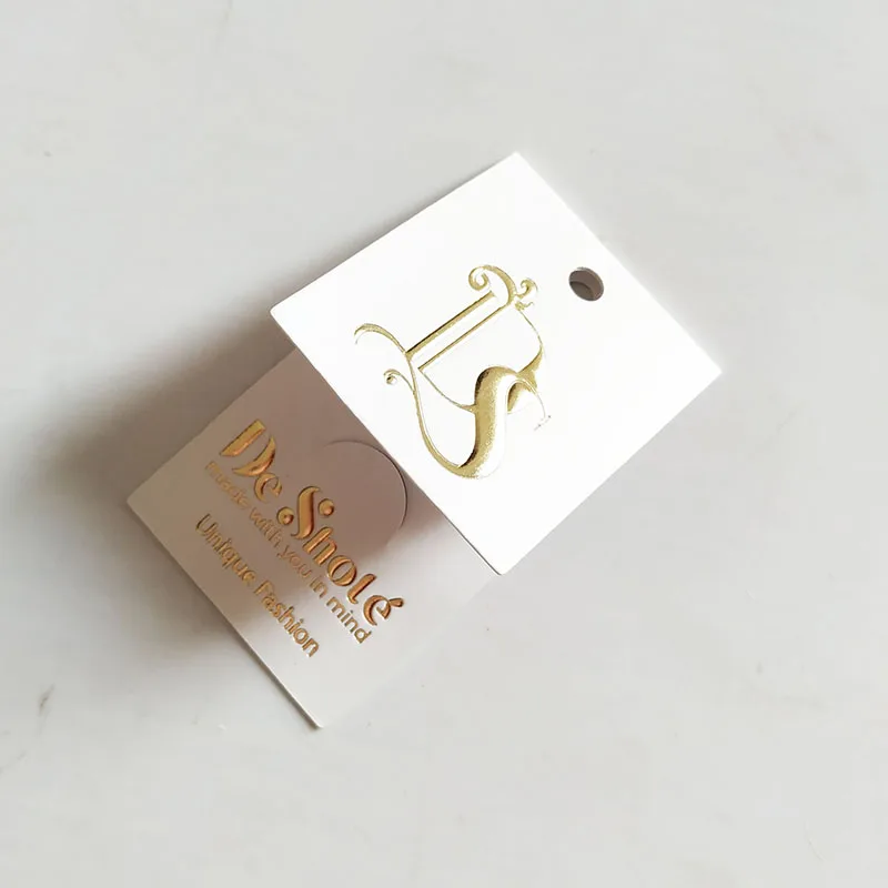 New china designs paper hang tag , custom your own logo clothing hangtag from Qingdao