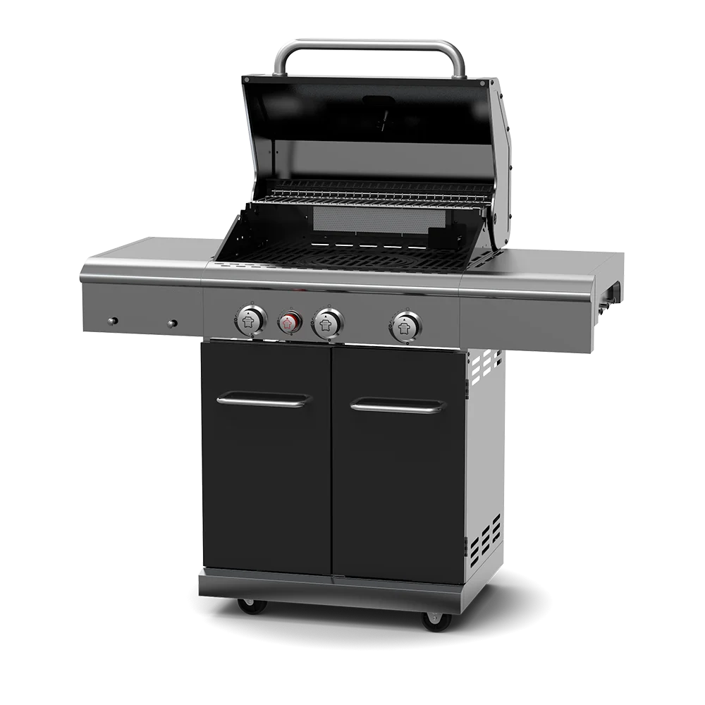 bbq weber infrared premium gas grill 3-Burner Propane Gas Grill flame safety  stainless steel gas grill outdoor