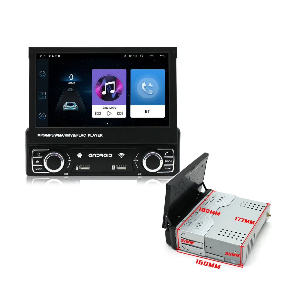 2 Din Touch Screen 1+16GB 2+32GB GPS Navigation Android  WIFI Auto Car 7inch android car player