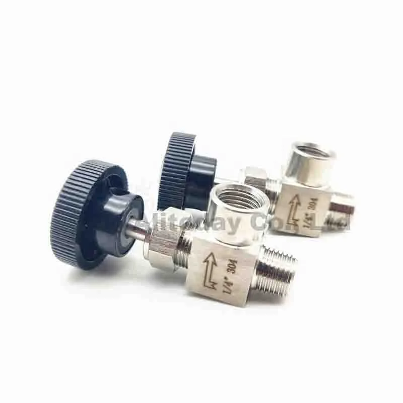  Игольчатый клапан с регулируемой резьбой 1/8 дюйма 1/4 3/8